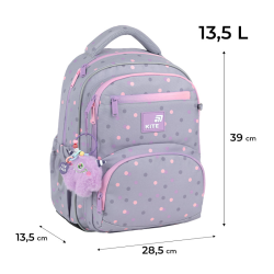 Kuprinė KITE MONSTER 39x28,5x13,5xcm marga, violetinės sp.