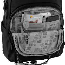 Backpack KITE BLACK CHARM 42x29x17cm, black
