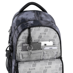 Backpack KITE DISCOVER 42x29x20cm, patterned, black