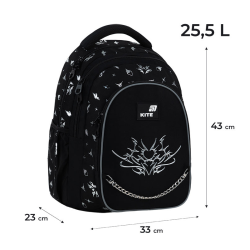 Backpack KITE GOTHIC ELEGANCE 43x33x23cm, black