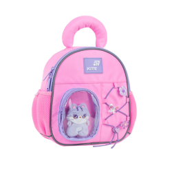Children's Backpack KITE CAT FUN 25x23x10cm, pink