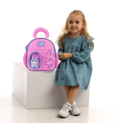 Children's Backpack KITE CAT FUN 25x23x10cm, pink