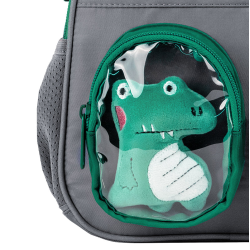 Kuprinė vaikiška KITE CROCO BOO 25x23x10cm, pilkos sp.