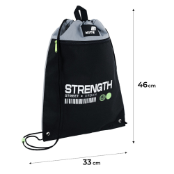 Sportswear Bag KITE 46x33cm Black with Grey Details