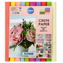 Crepe paper set CENTRUM, 25x60cm, 38g, 10 colours
