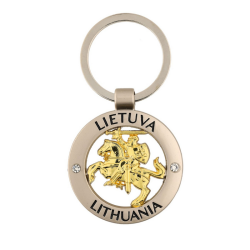 Metal keychain with Vytis