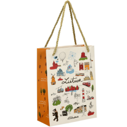 Gift bag with Lithuania design 15x20 cm