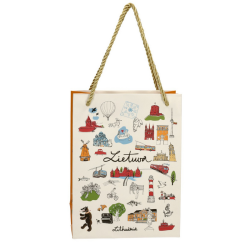 Gift bag with Lithuania design 15x20 cm