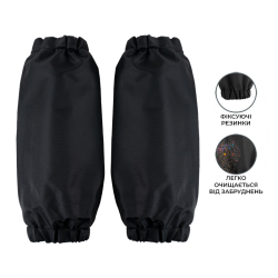 Kids apron with sleeves KITE 69x60cm, black color