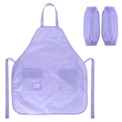 Kids apron with sleeves KITE 69x60cm, purple color