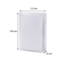 Document Case PVC 115x160x15mm with Expanding Sides