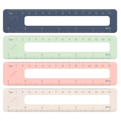 Plastic ruler MILAN 15cm