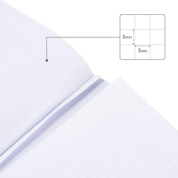Notebook MILAN SHADOW BLACK A4 48 sheets grid, glued, black cover