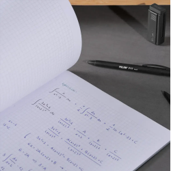 Notebook MILAN SHADOW BLACK A4 48 sheets grid, glued, black cover