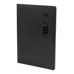 Notebook MILAN SHADOW BLACK A4 48 sheets grid, glued, black cover