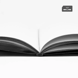 Notebook MILAN SHADOW BLACK A4 48 sheets grid, glued, black cover
