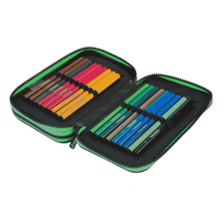 Filled pencil case 2 compartments COOLPACK GAME OVER JUMPER 2, multicolored