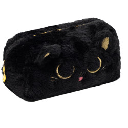 Pencil case FLUFFY KITTY 19x9x8cm, black color