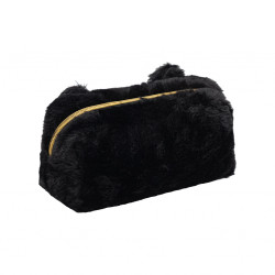 Pencil case FLUFFY KITTY 19x9x8cm, black color