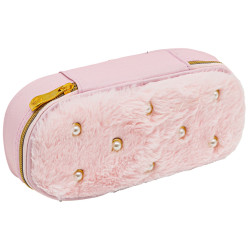Penalas FLUFFY PEARL 22x9x5cm, rožinis su perlais