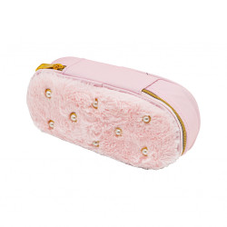 Penalas FLUFFY PEARL 22x9x5cm, rožinis su perlais