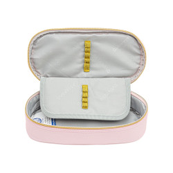 Pencil case FLUFFY PEARL 22x9x5cm, pink with pearls