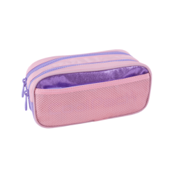 Pencil case 2 compartments with zipper COOLPACK CAMPUS DUKE PEACH, multicolored