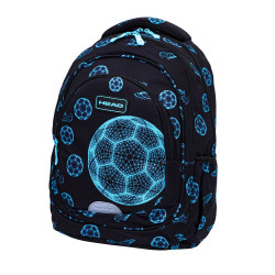 Backpack HEAD FOOTBALL FAN 39x28x15cm, black color