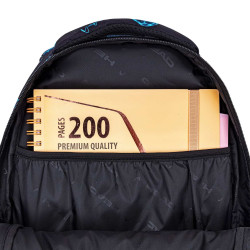 Backpack HEAD FOOTBALL FAN 39x28x15cm, black color