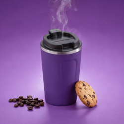 Thermal mug NORDIC 350ml, purple color