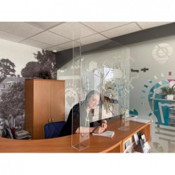 Protective organic glass partition 90x82x10 cm