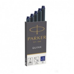 Rašalo kapsulės PARKER QUINK ilgos, mėlynos sp. 5vnt
