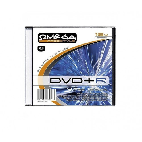 DVD+R OMEGA FREESTYLE 4,7GB 16x SLIM, plastikinėje dėžutėje