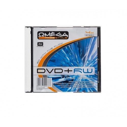 DVD + RW OMEGA FREESTYLE 4.7GB 4x SLIM, in a plastic box