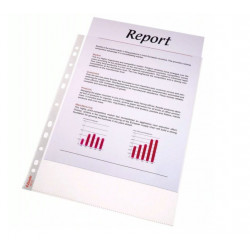 Sheet protectors transparent A4 55mic ESSELTE, 10 pcs
