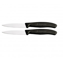 Knives VICTORINOX PARING 2 pcs 8cm, black color