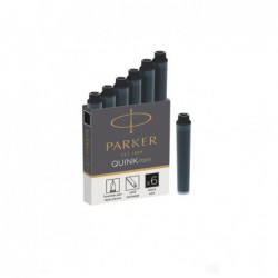 Rašalo kapsulės PARKER QUINK mini, juodos sp. 6vnt
